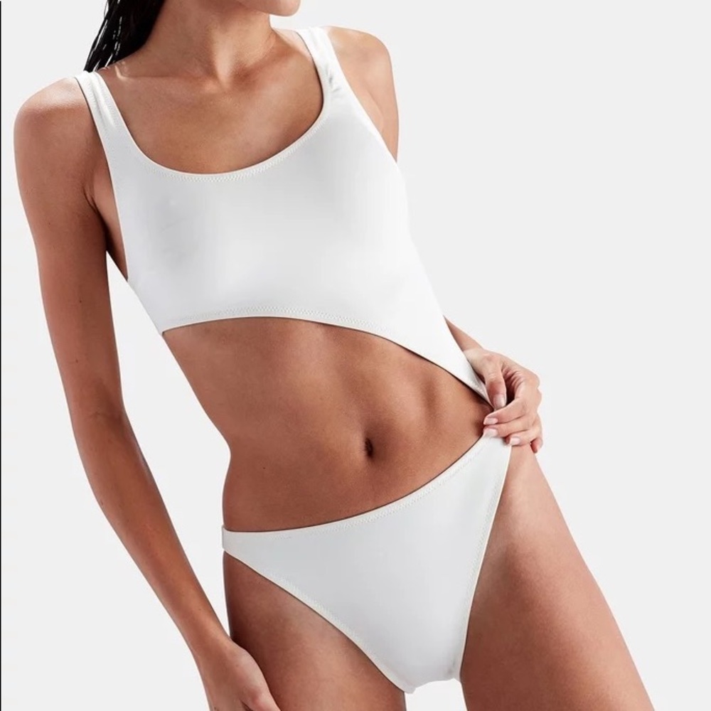 Solid and Striped Jourdan One Piece Swimsuit White XS